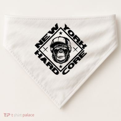 New York Hardcore Monkey Is Worldwide Nyhc Punks Not Dead USA-Made Doggie Bandana