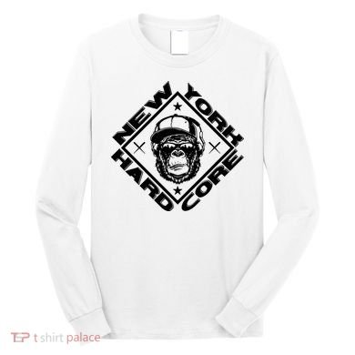 New York Hardcore Monkey Is Worldwide Nyhc Punks Not Dead Long Sleeve Shirt