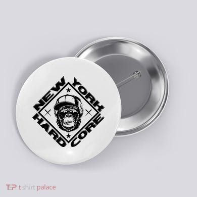 New York Hardcore Monkey Is Worldwide Nyhc Punks Not Dead Button