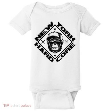 New York Hardcore Monkey Is Worldwide Nyhc Punks Not Dead Baby Bodysuit