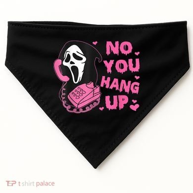 No You Hang Up First Ghost Calling Halloween USA-Made Doggie Bandana