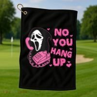 No You Hang Up First Ghost Calling Halloween Golf Towel thumb 1