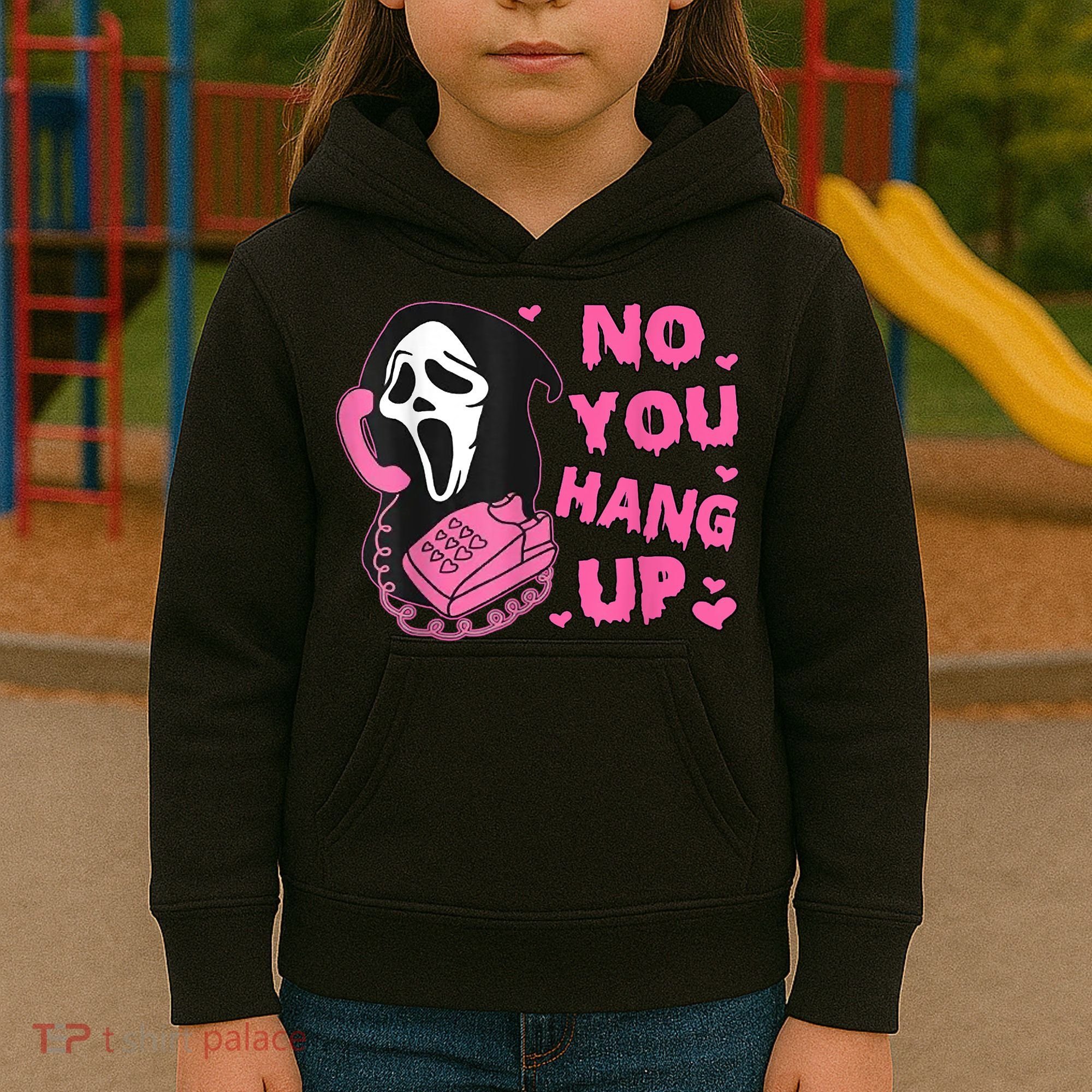 No You Hang Up First Ghost Calling Halloween Kids Hoodie