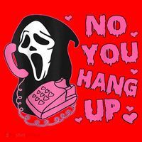 No You Hang Up First Ghost Calling Halloween Santa Hat thumb 1