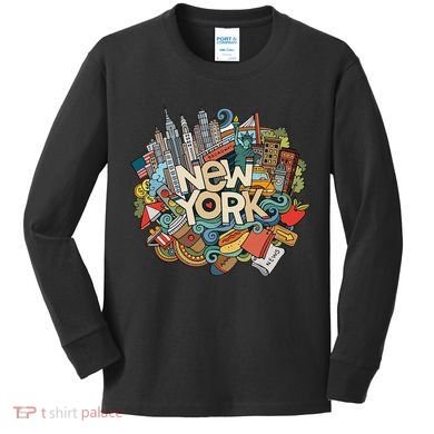 New York Iconic Kids Long Sleeve Shirt