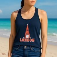 New York London Clock Tower Women's Tank Top thumb 2