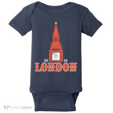 New York London Clock Tower Baby Bodysuit