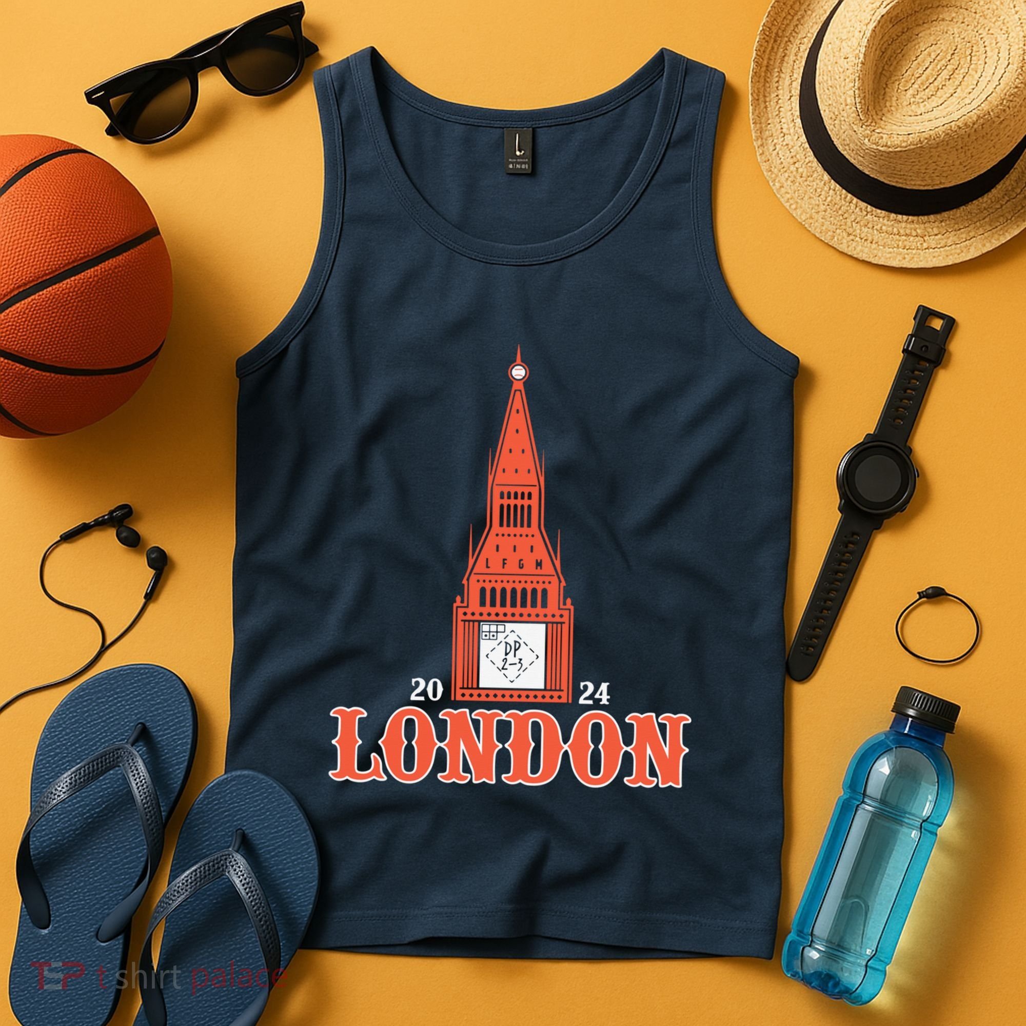 New York London Clock Tower Tank Top