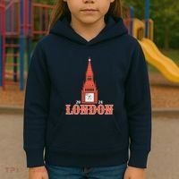New York London Clock Tower Kids Hoodie thumb 3