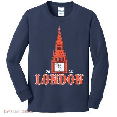 New York London Clock Tower Kids Long Sleeve Shirt