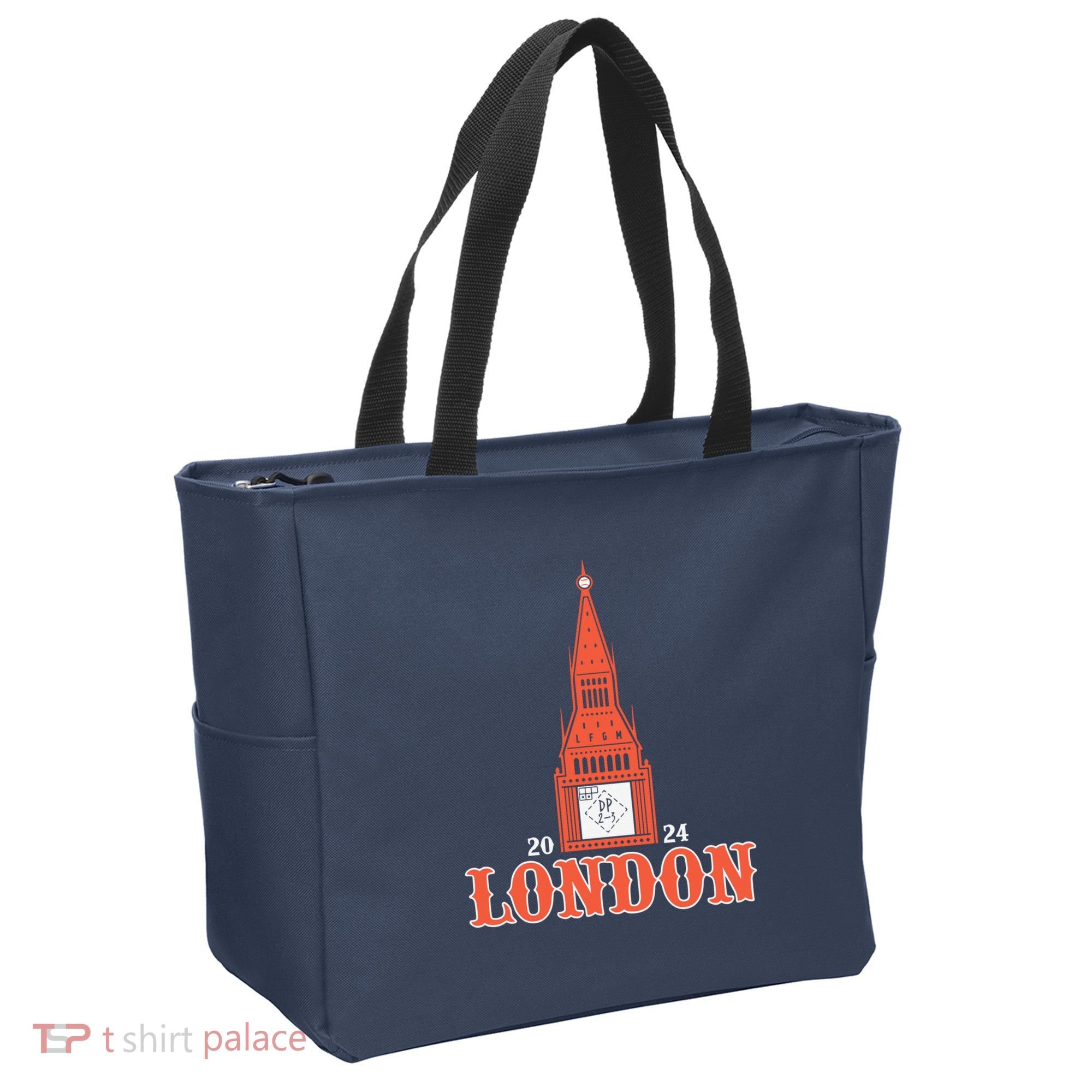 New York London Clock Tower Tote Bag