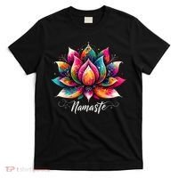 Namaste Yoga Lotus Flower Meditaton Zen Bohemian T-Shirt thumb 0