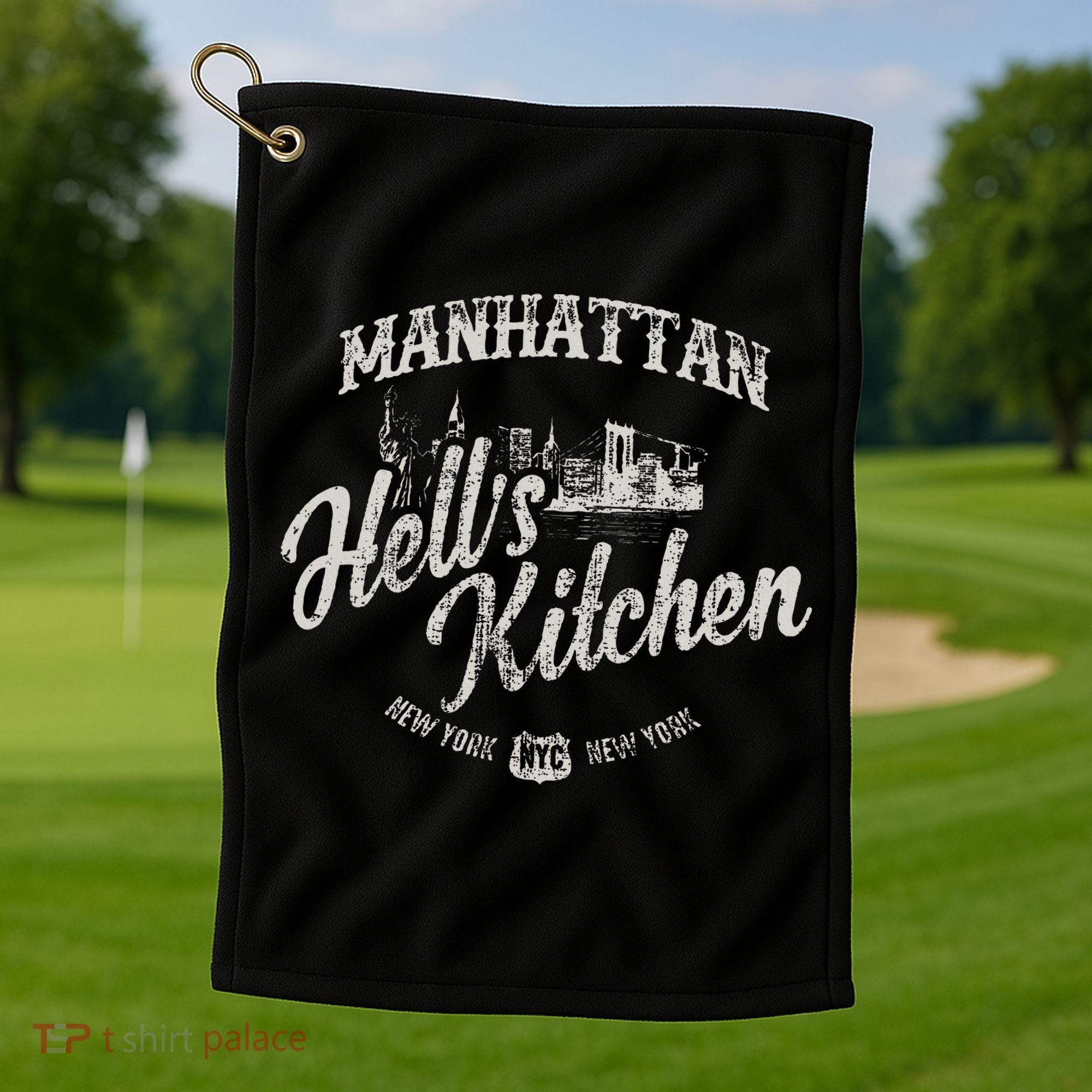 New York Manhattan Hells Kitchen Golf Towel