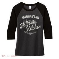 New York Manhattan Hells Kitchen Women's Tri-Blend 3/4-Sleeve Raglan Shirt thumb 0