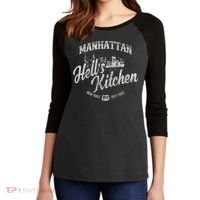 New York Manhattan Hells Kitchen Women's Tri-Blend 3/4-Sleeve Raglan Shirt thumb 2