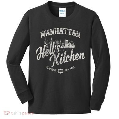 New York Manhattan Hells Kitchen Kids Long Sleeve Shirt