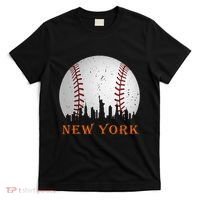 New York Ny Skyline Baseball Vintage Met T-Shirt thumb 0
