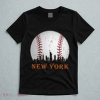 New York Ny Skyline Baseball Vintage Met T-Shirt thumb 5