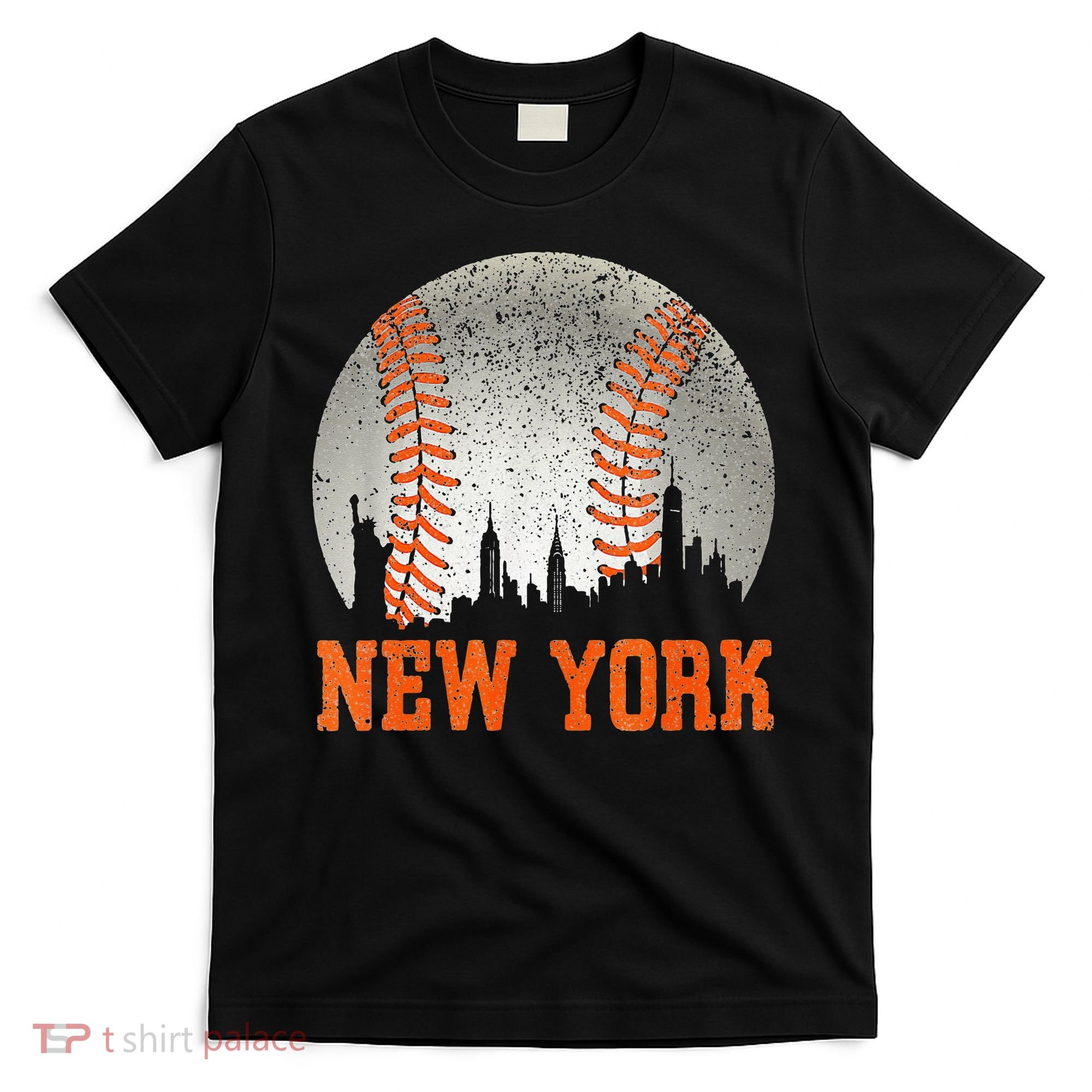 New York NY Skyline Baseball Vintage Met At Gameday T-Shirt