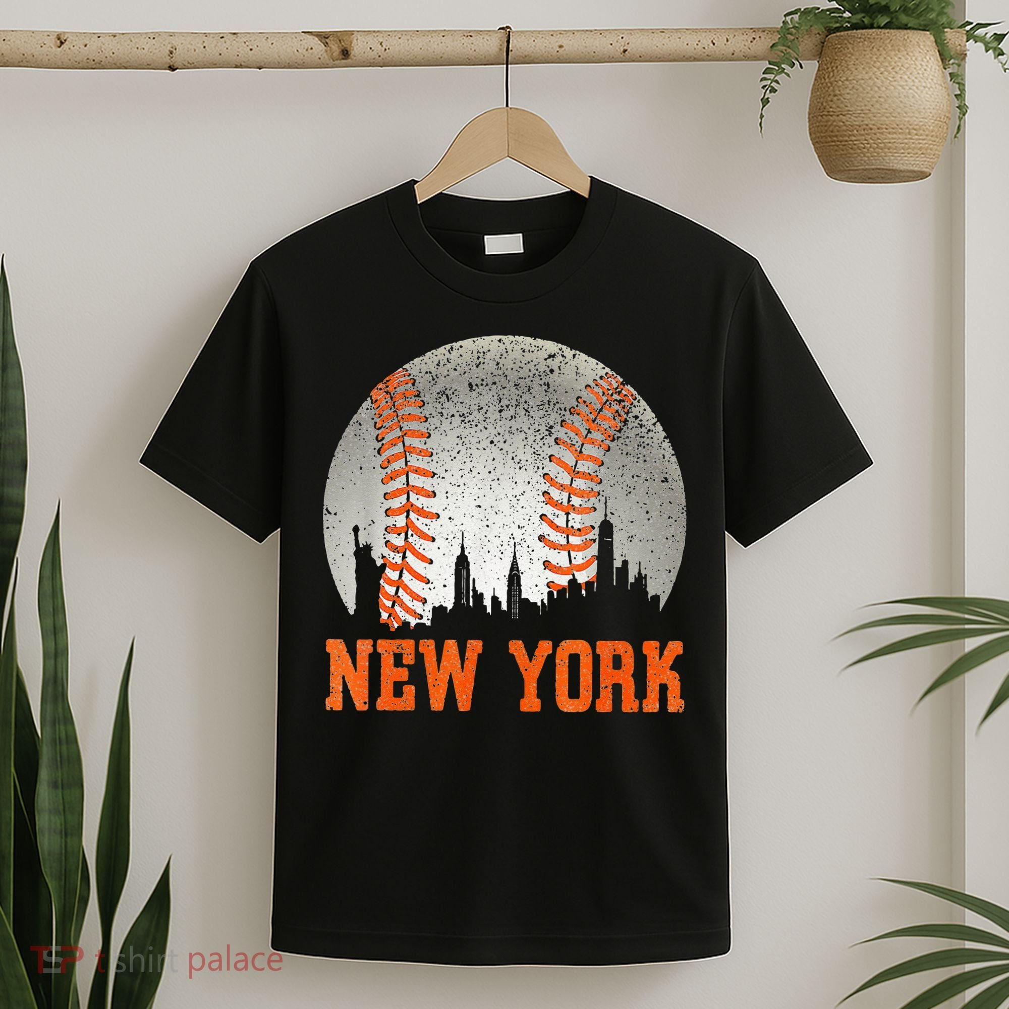 New York NY Skyline Baseball Vintage Met At Gameday T-Shirt