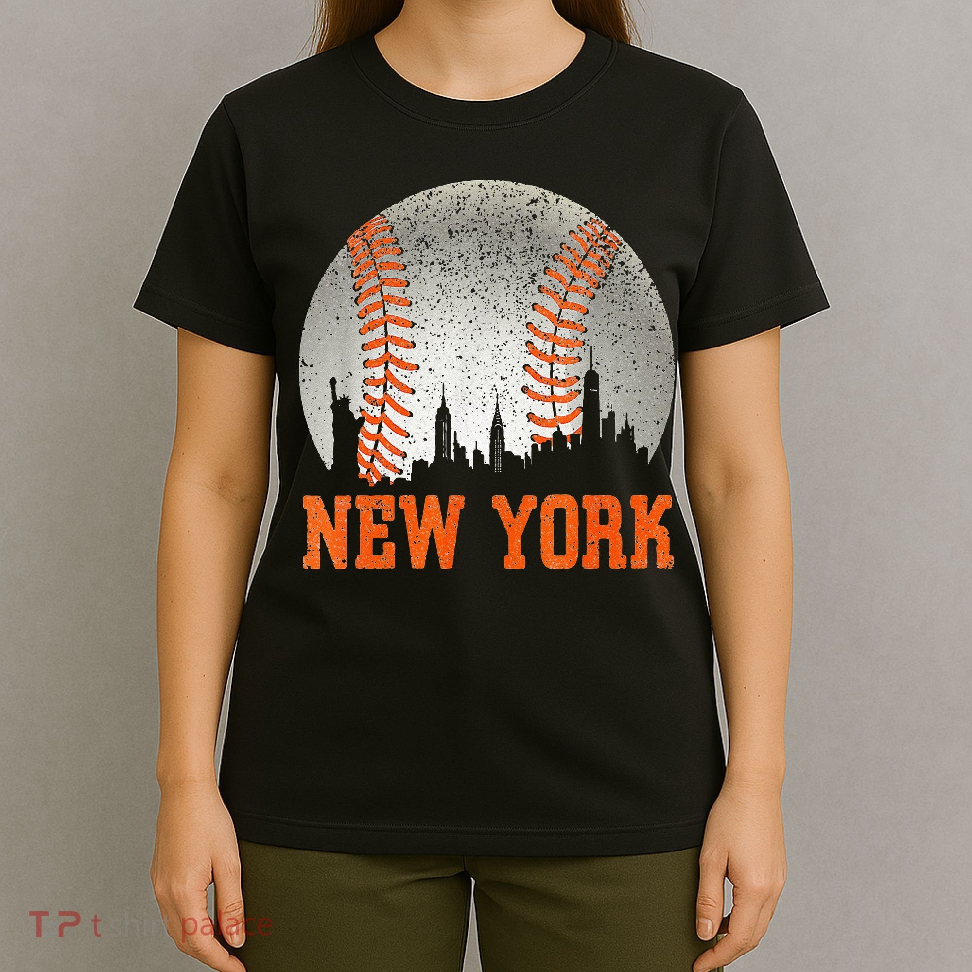 New York NY Skyline Baseball Vintage Met At Gameday T-Shirt