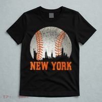 New York NY Skyline Baseball Vintage Met At Gameday T-Shirt thumb 5