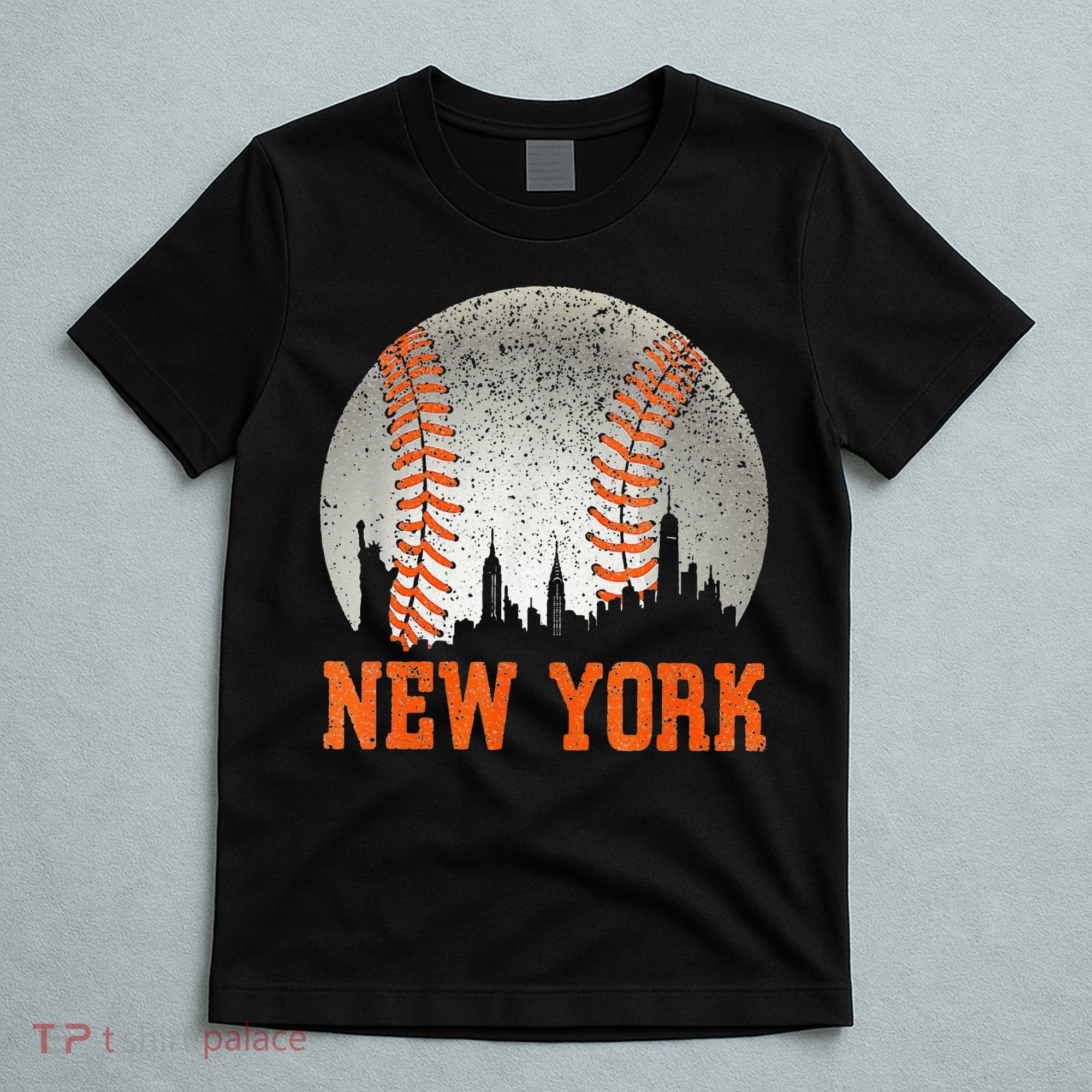 New York NY Skyline Baseball Vintage Met At Gameday T-Shirt