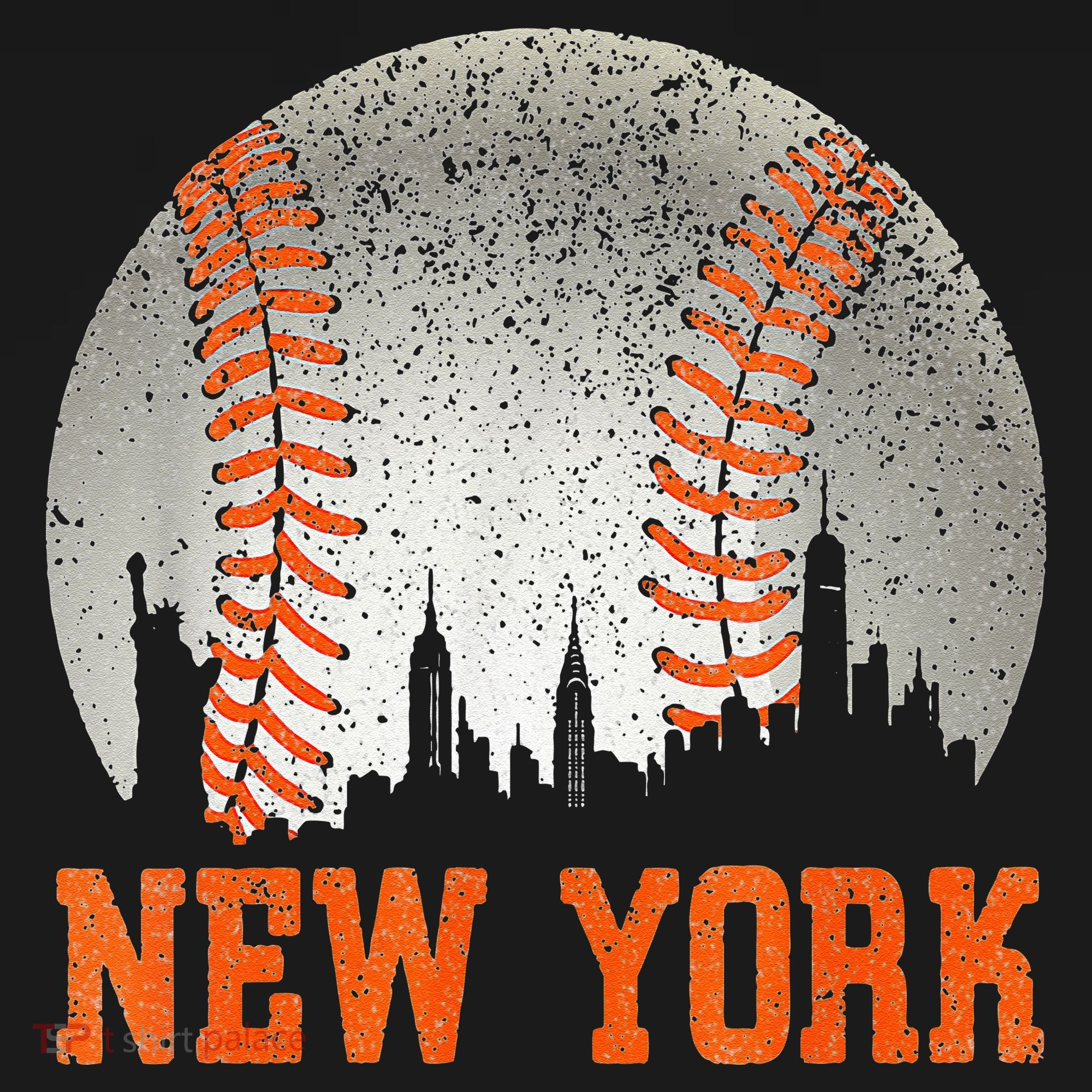 New York NY Skyline Baseball Vintage Met At Gameday T-Shirt