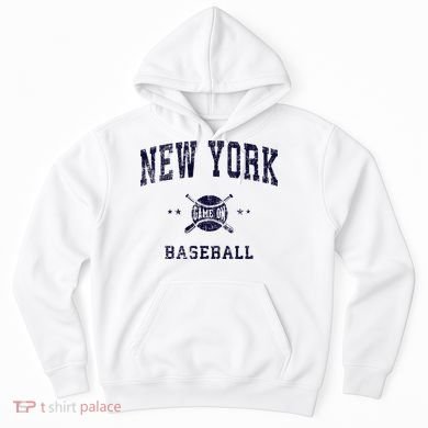 New York NY Vintage Baseball Throwback Retro Design Hoodie