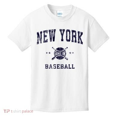 New York NY Vintage Baseball Throwback Retro Design Kids T-Shirt