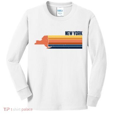 Retro Vintage New York Kids Long Sleeve Shirt