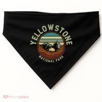 Nature Yellowstone National Park USA-Made Doggie Bandana thumb 0
