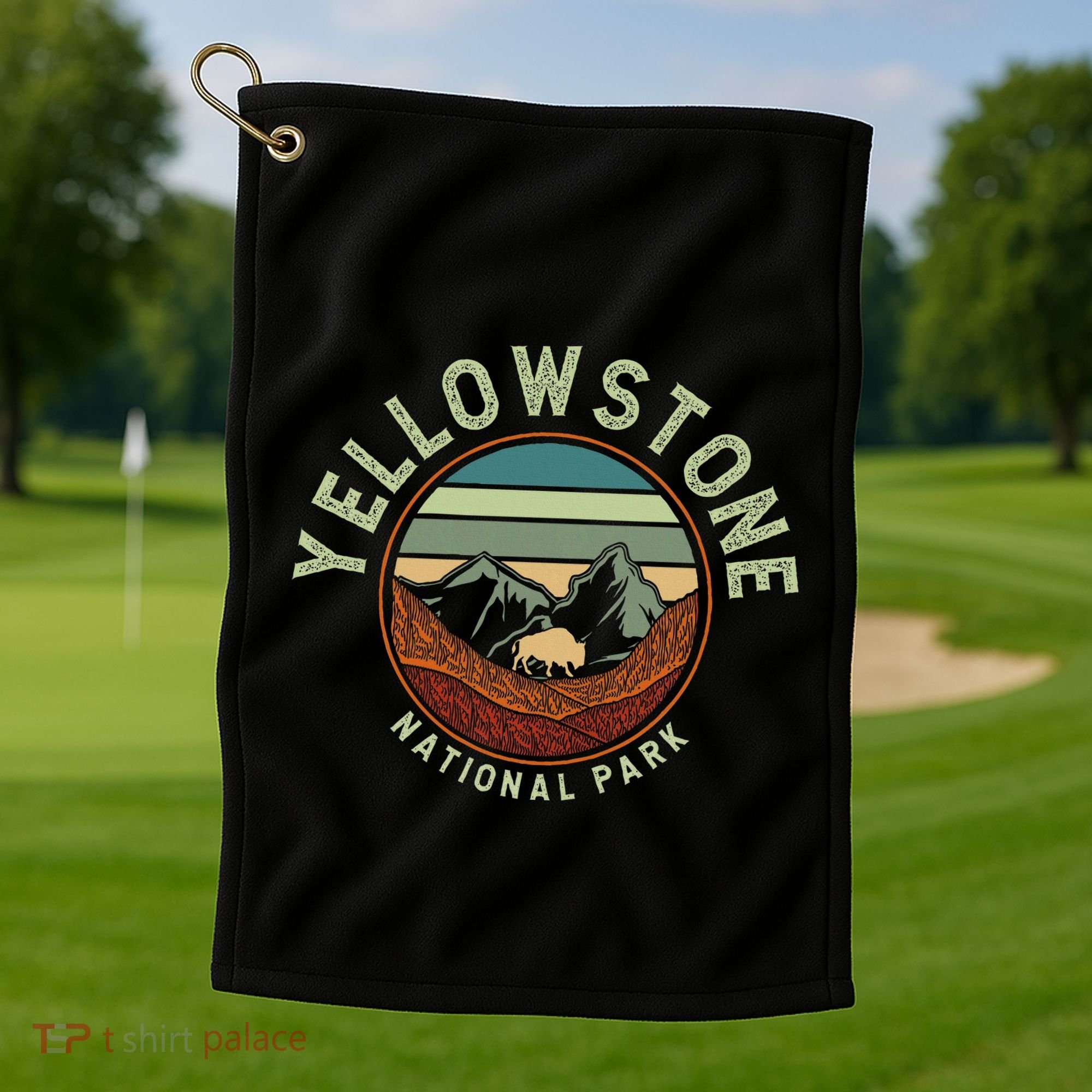 Nature Yellowstone National Park Golf Towel