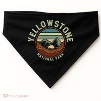 Nature Yellowstone National Park USA-Made Doggie Bandana thumb 0