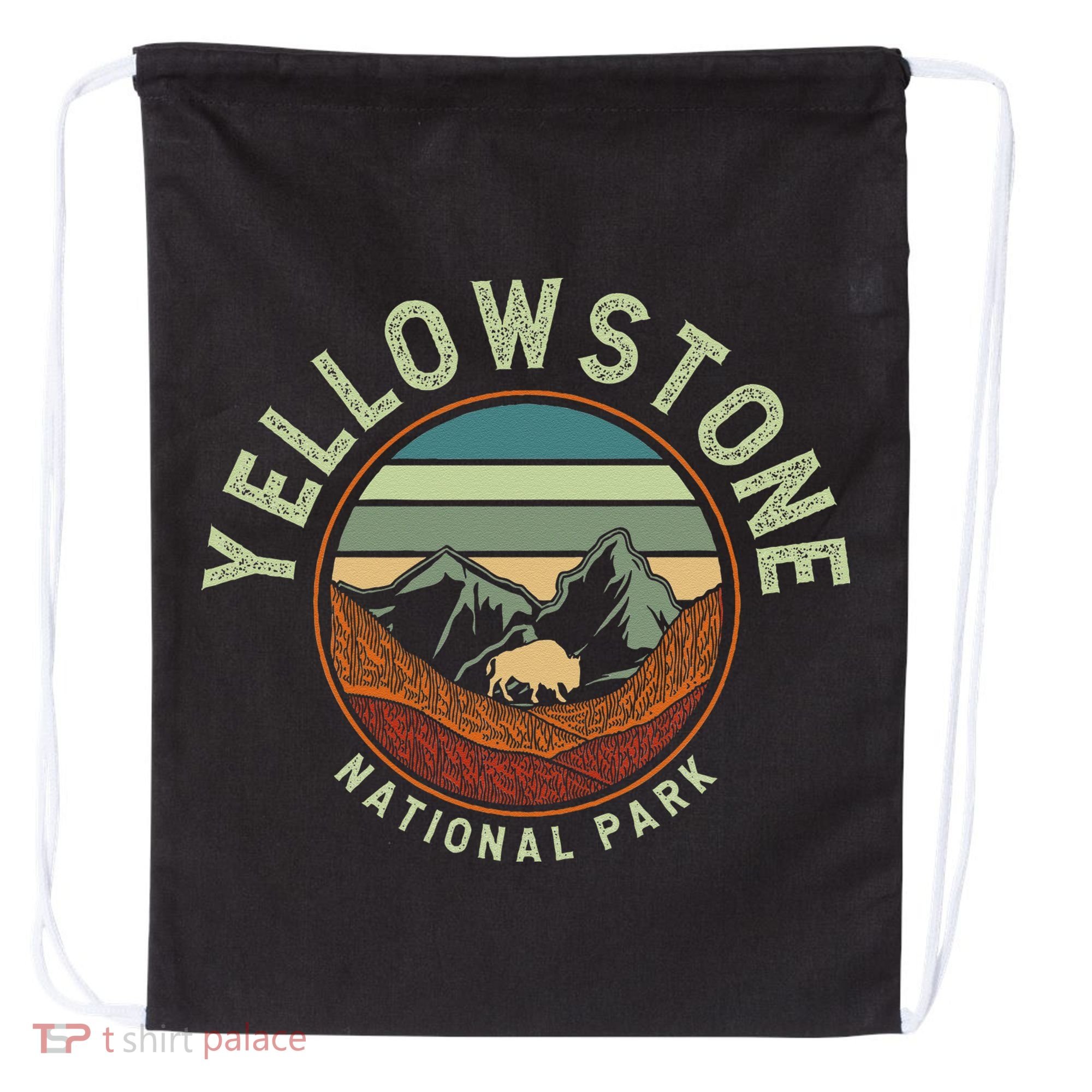 Nature Yellowstone National Park Drawstring Bag