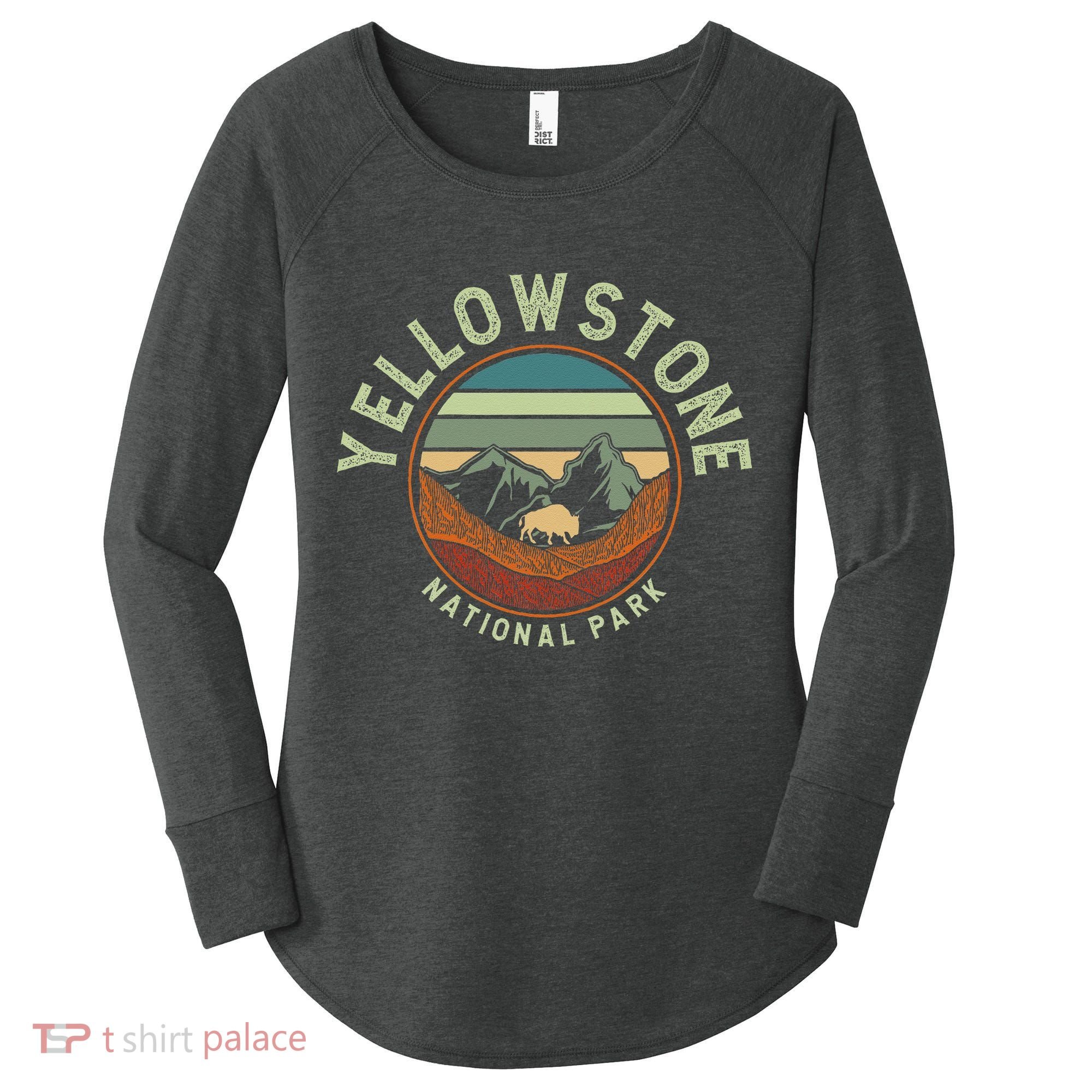 Nature Yellowstone National Park Women's Perfect Tri Tunic Long Sleeve Shirt