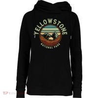 Nature Yellowstone National Park Womens Funnel Neck Pullover Hood thumb 0