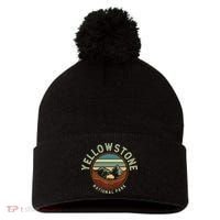 Nature Yellowstone National Park Pom Pom 12in Knit Beanie thumb 0