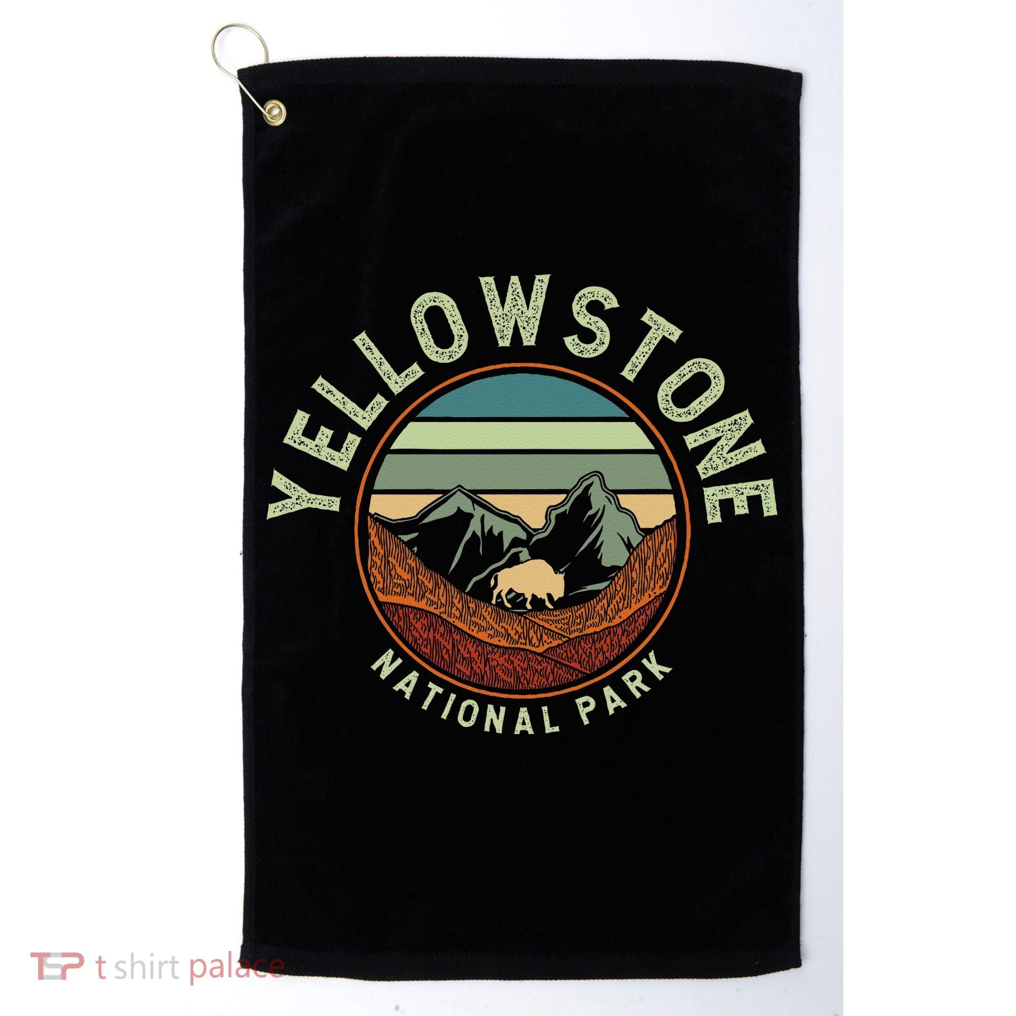 Nature Yellowstone National Park Golf Towel
