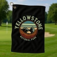 Nature Yellowstone National Park Golf Towel thumb 1