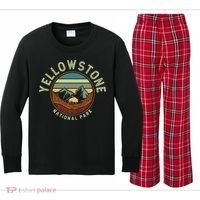 Nature Yellowstone National Park Kids Long Sleeve Plaid Pajama Set thumb 0