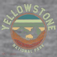 Nature Yellowstone National Park Women's Racerback Cropped Tank thumb 2