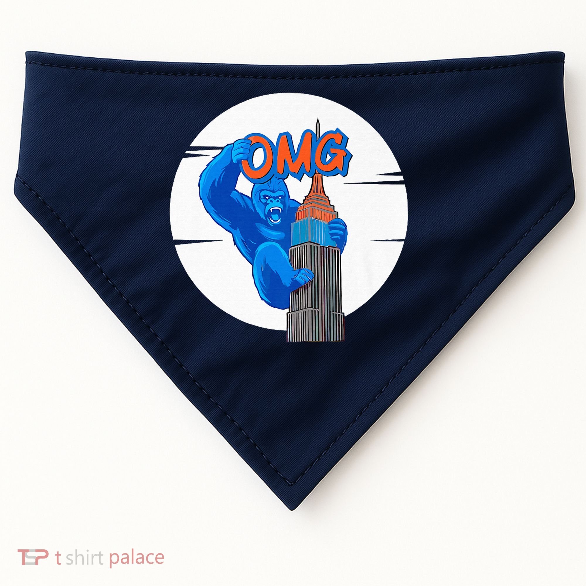 New York Omg Gorilla Top Tower USA-Made Doggie Bandana
