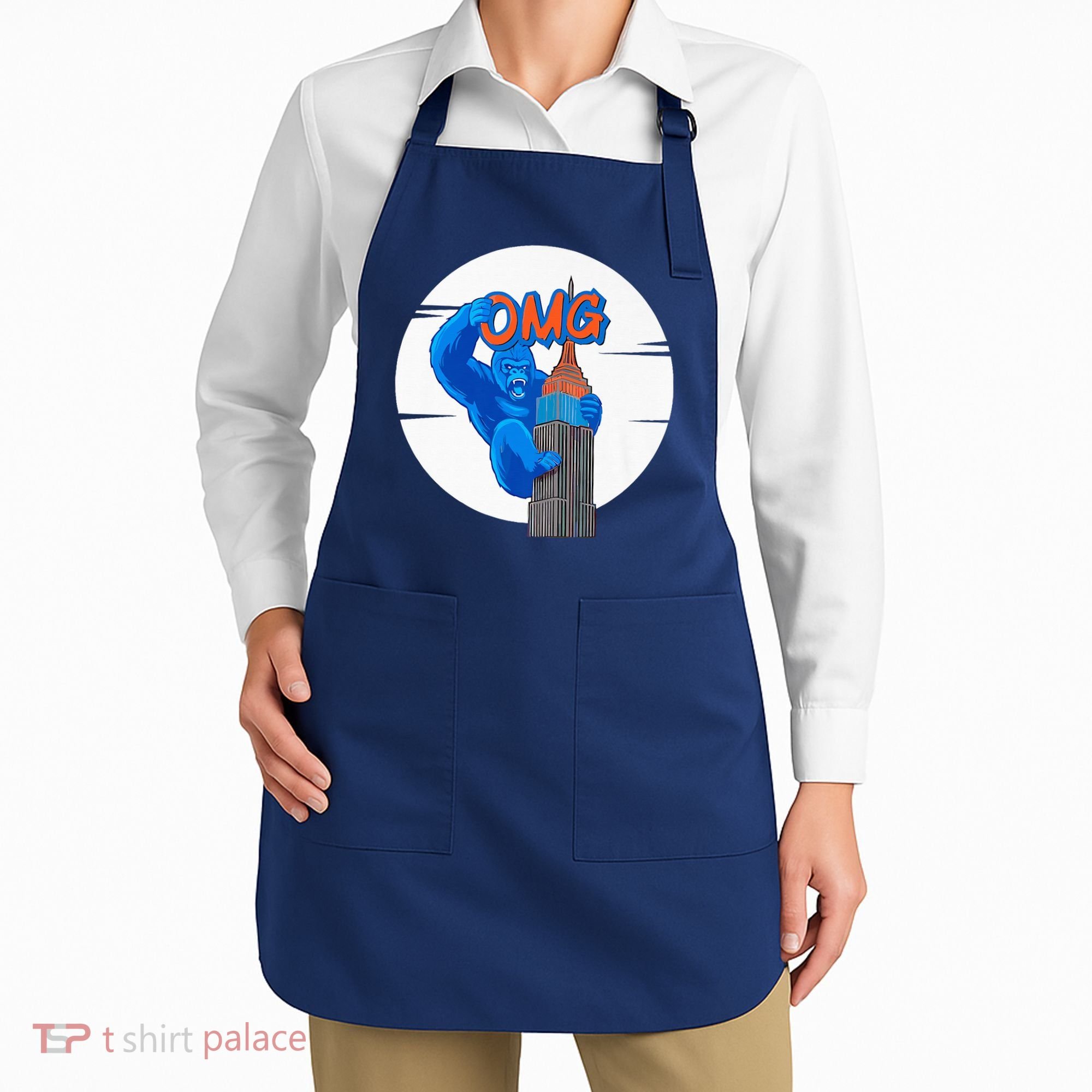 New York Omg Gorilla Top Tower Apron