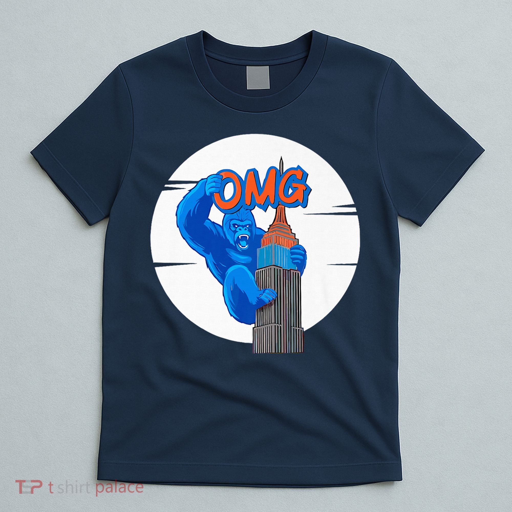 New York Omg Gorilla Top Tower T-Shirt