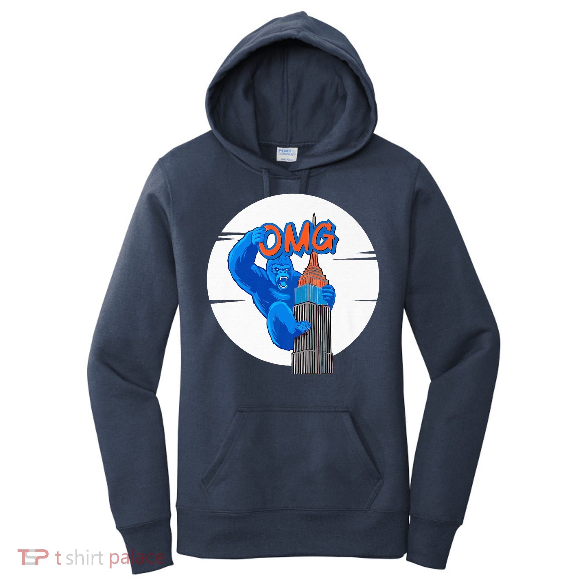 New York Omg Gorilla Top Tower Women's Hoodie