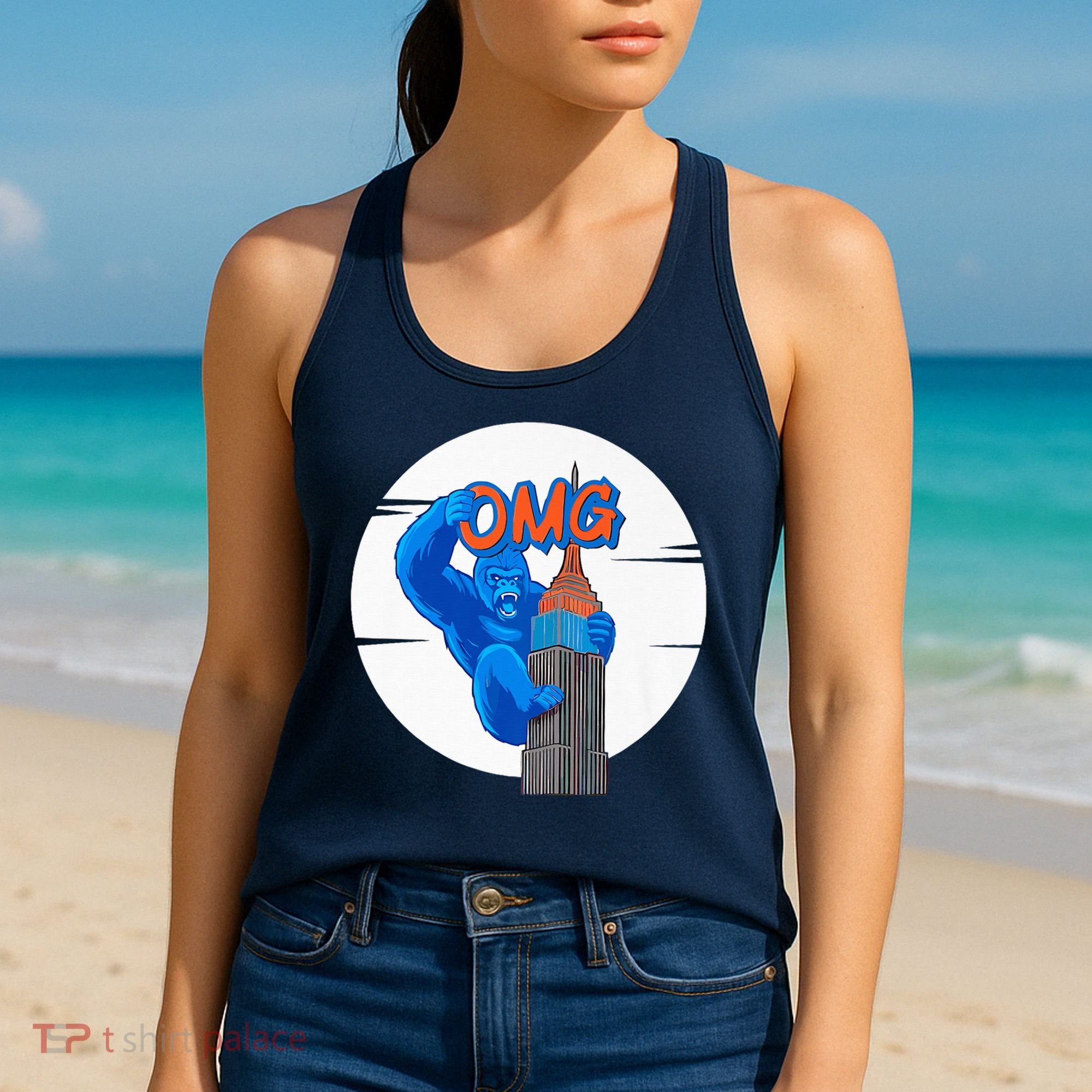 New York Omg Gorilla Top Tower Women's Tank Top