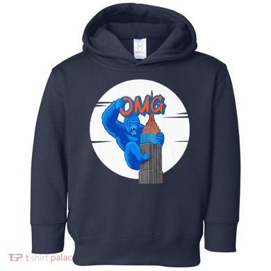 New York Omg Gorilla Top Tower Toddler Hoodie