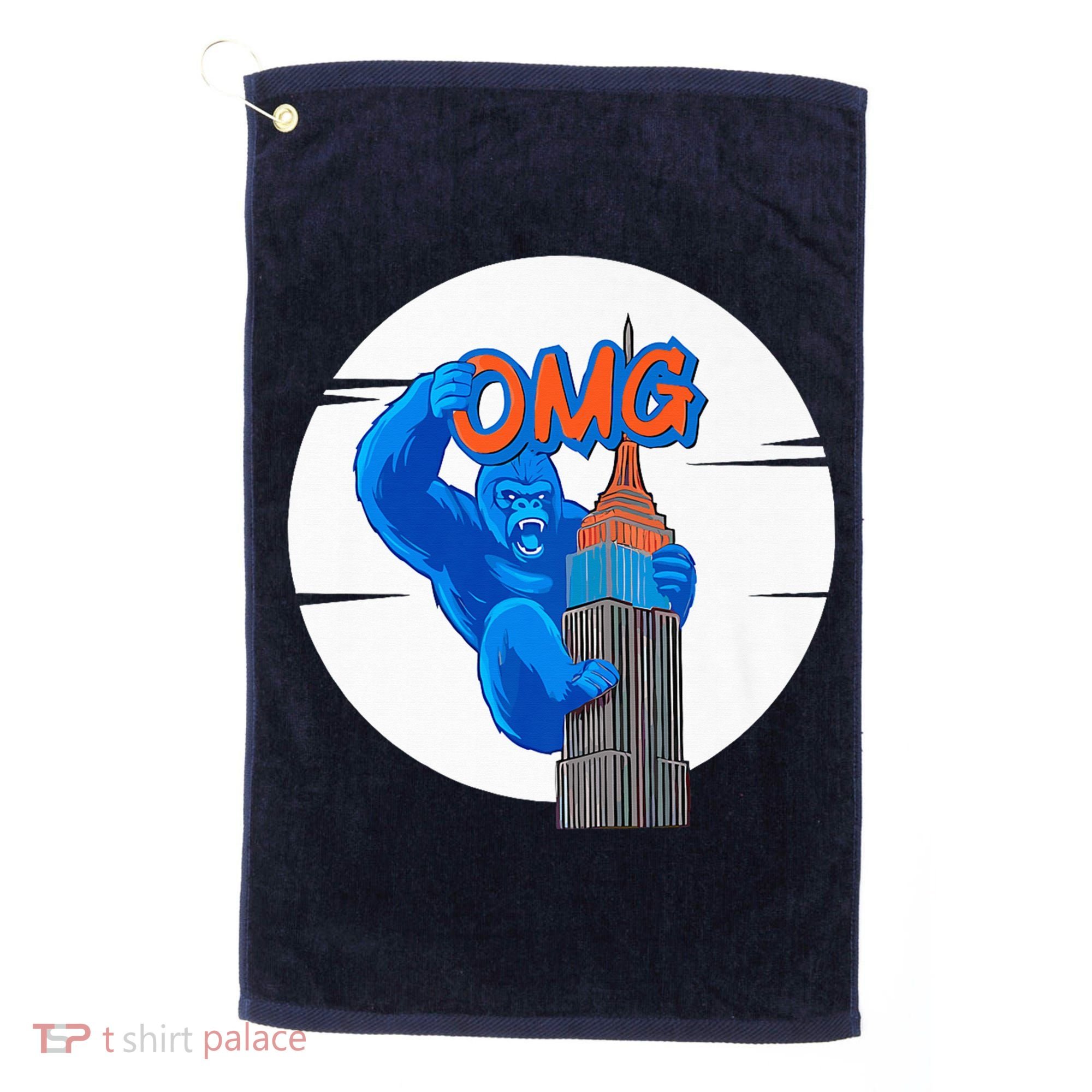 New York Omg Gorilla Top Tower Golf Towel