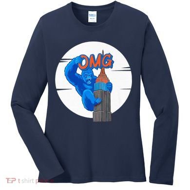 New York Omg Gorilla Top Tower Women's Long Sleeve Shirt